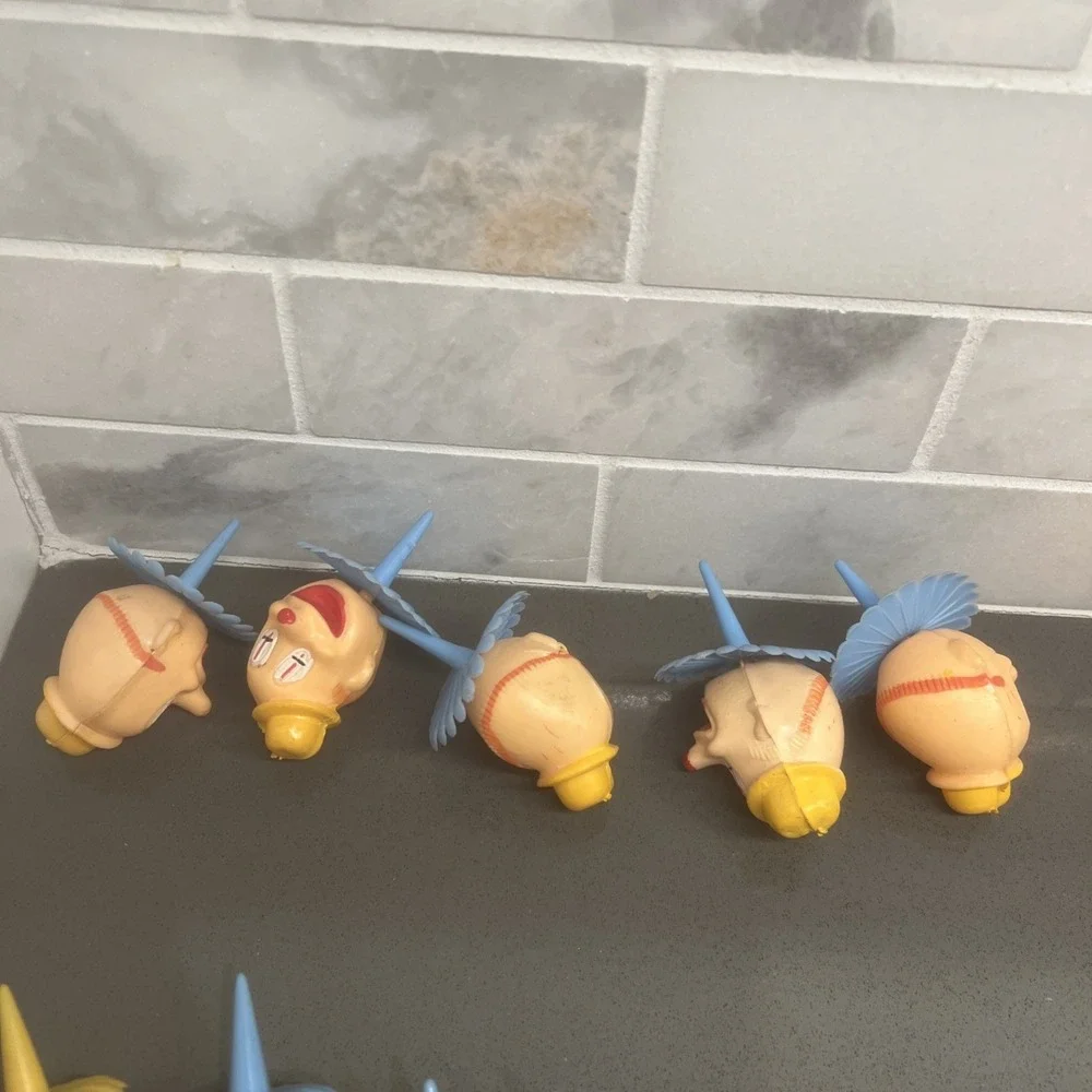 Vintage Clown Heads Shoes & Hands Cupcake Cake Toppers Birthday Decoration